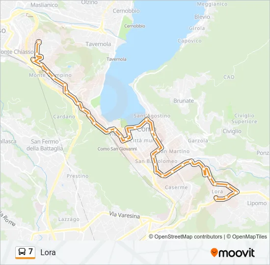 7 Bus Line Map