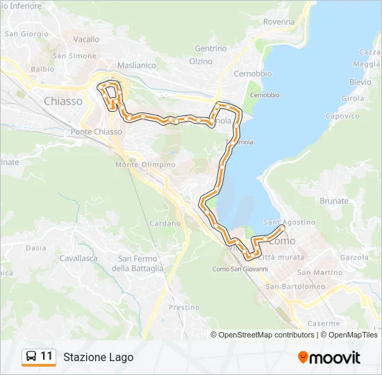 11 Bus Line Map