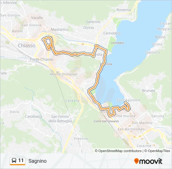 11 Bus Line Map