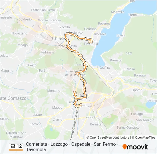 12 Bus Line Map