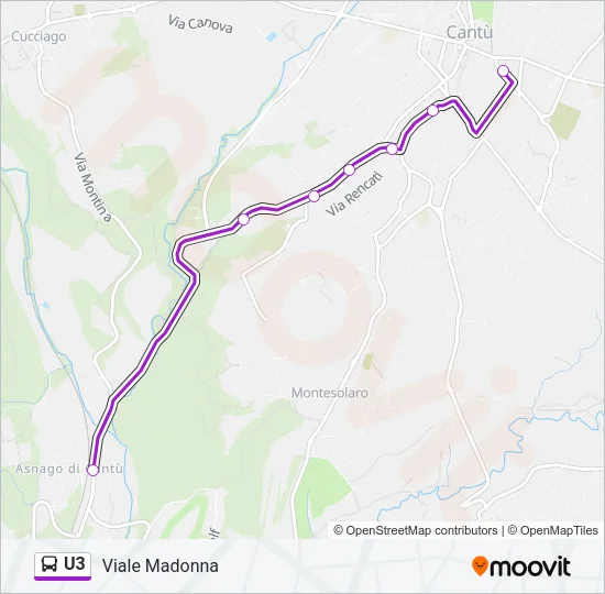 U3 Bus Line Map