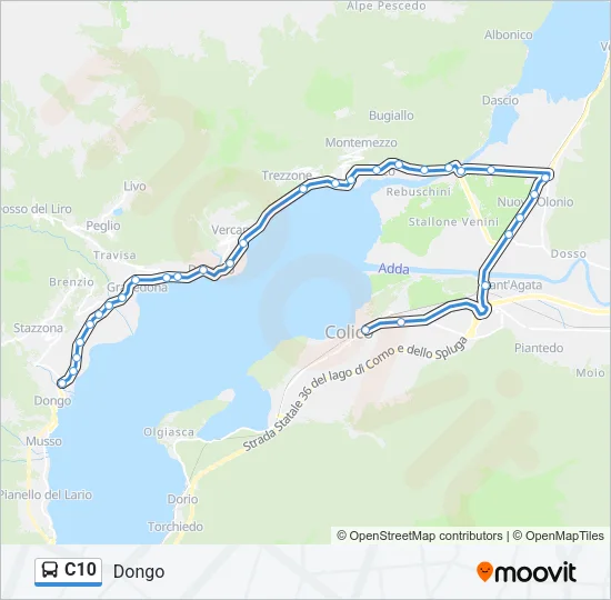 C10 Bus Line Map