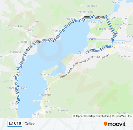 C10 Bus Line Map