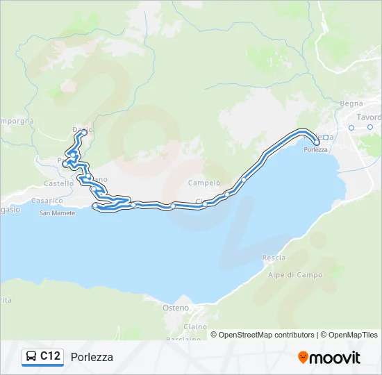 C12 Bus Line Map