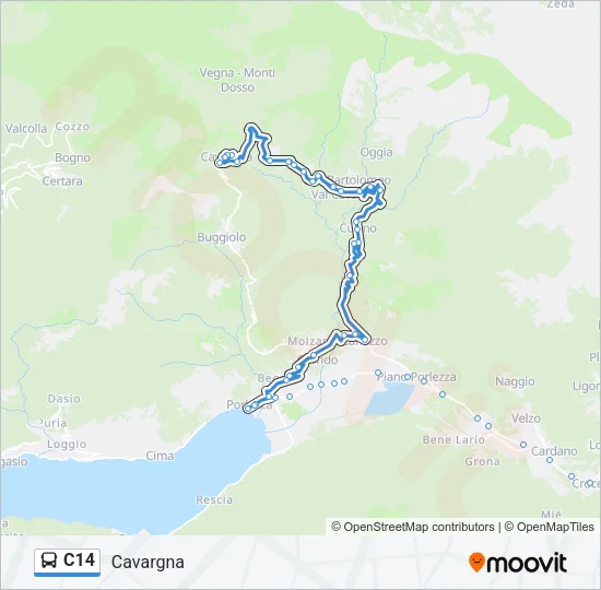 C14 Bus Line Map