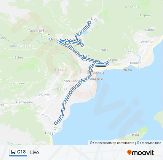 C18 Bus Line Map
