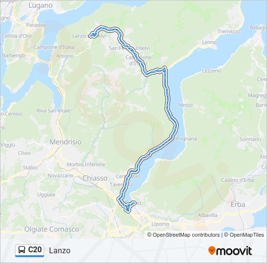 C20 bus Line Map