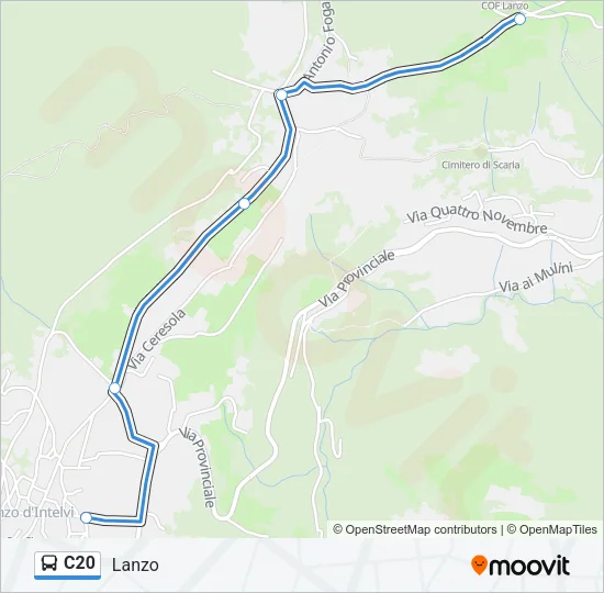 C20 Bus Line Map