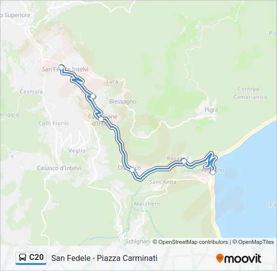 C20 Bus Line Map