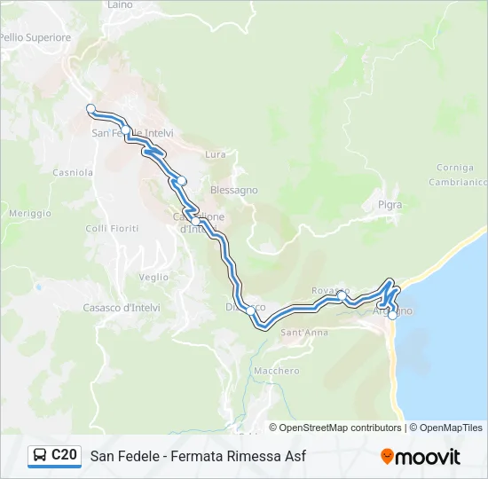 C20 Bus Line Map