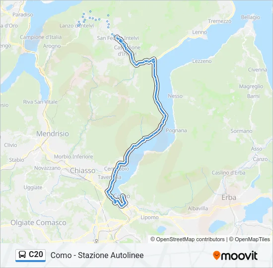 C20 Bus Line Map
