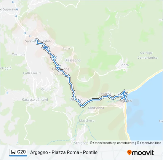 C20 Bus Line Map