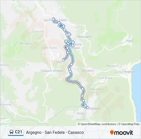 C21 Bus Line Map