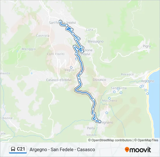C21 Bus Line Map