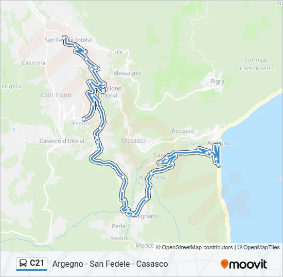 C21 Bus Line Map