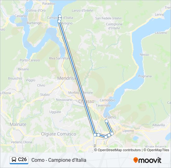 c26 Route Schedules, Stops & Maps Como (Updated)
