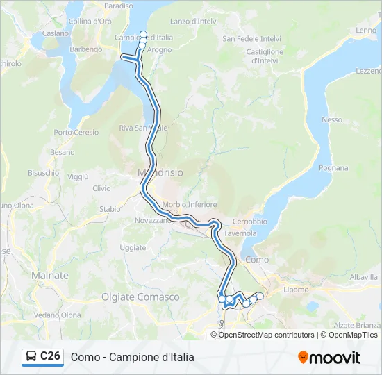 C26 Bus Line Map