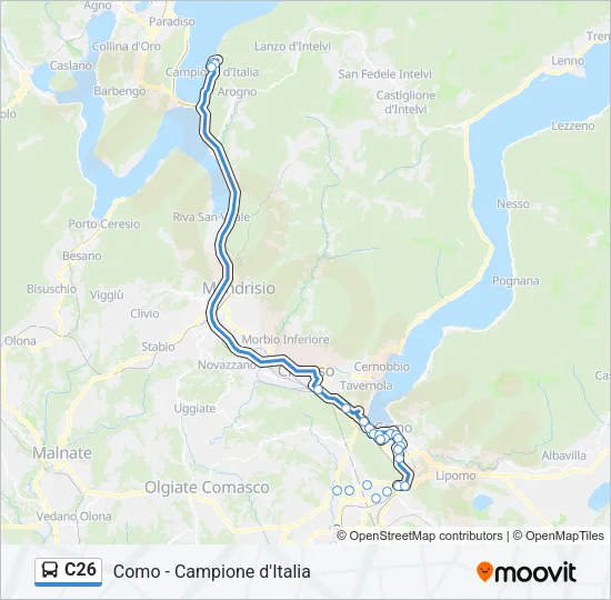 C26 Bus Line Map