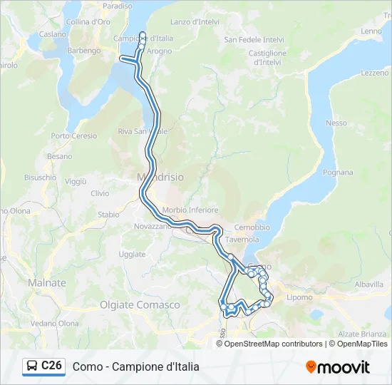 C26 Bus Line Map
