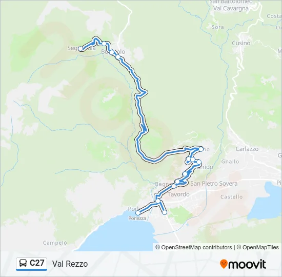 C27 Bus Line Map