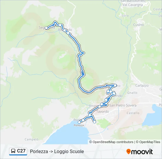 C27 Bus Line Map