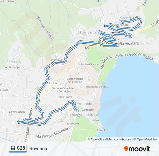 C28 Bus Line Map