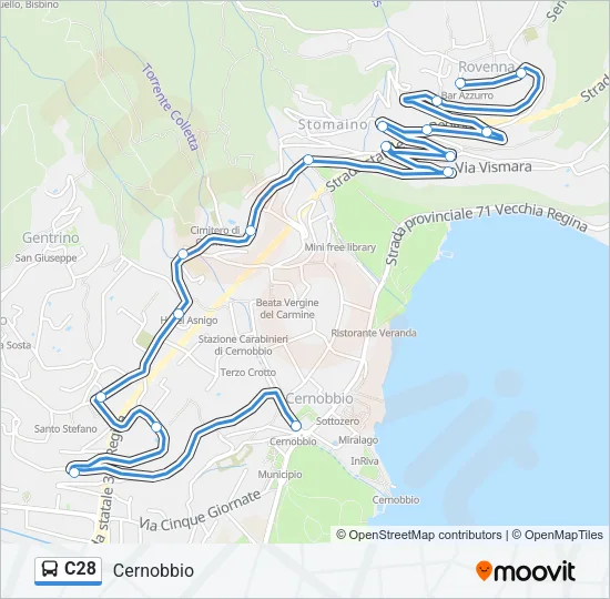 C28 Bus Line Map