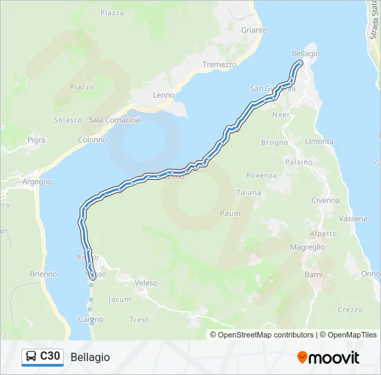 C30 Bus Line Map