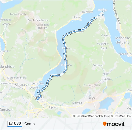 C30 Bus Line Map