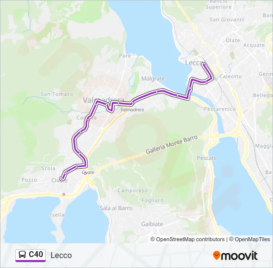 C40 Bus Line Map