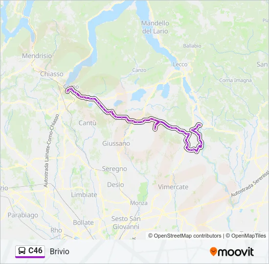 C46 Bus Line Map