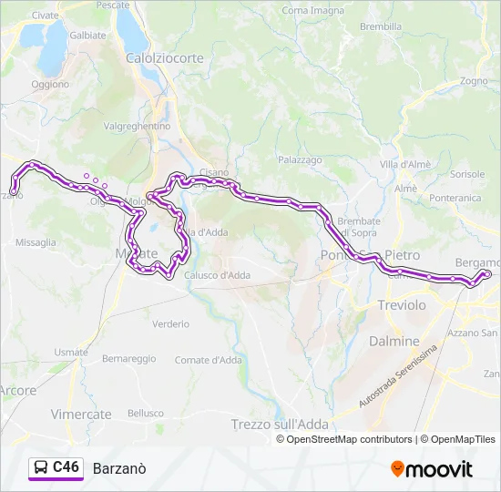C46 Bus Line Map
