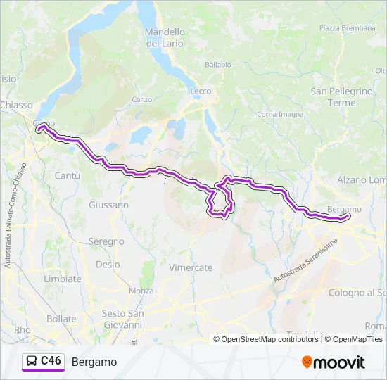 C46 Bus Line Map