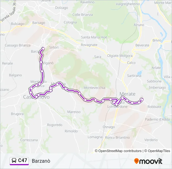 C47 Bus Line Map