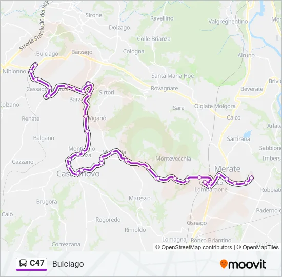 C47 Bus Line Map
