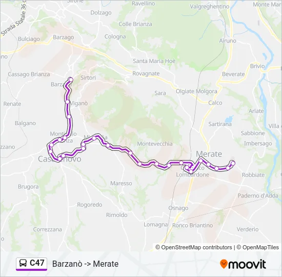 C47 Bus Line Map