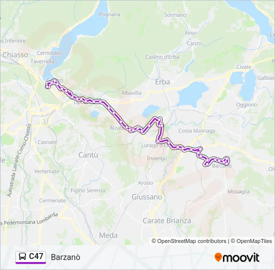 C47 Bus Line Map