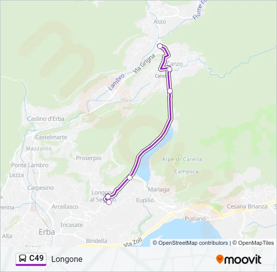 C49 Bus Line Map