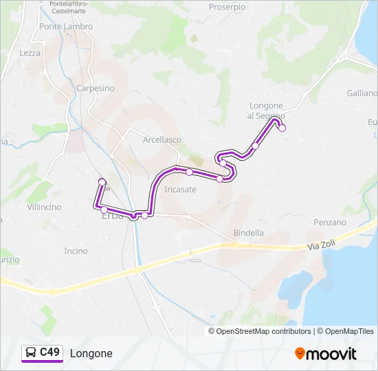 C49 Bus Line Map