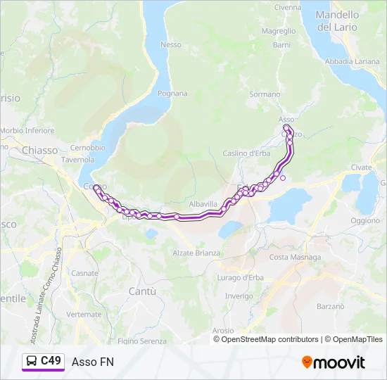 C49 Bus Line Map