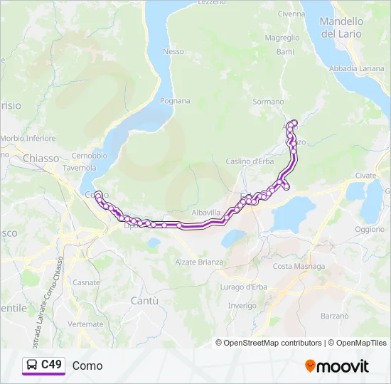 C49 Bus Line Map