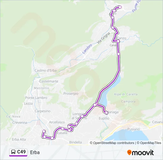 C49 Bus Line Map
