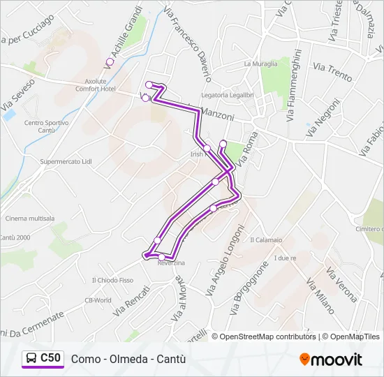C50 Bus Line Map