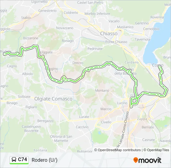 C74 Bus Line Map