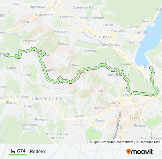 C74 Bus Line Map