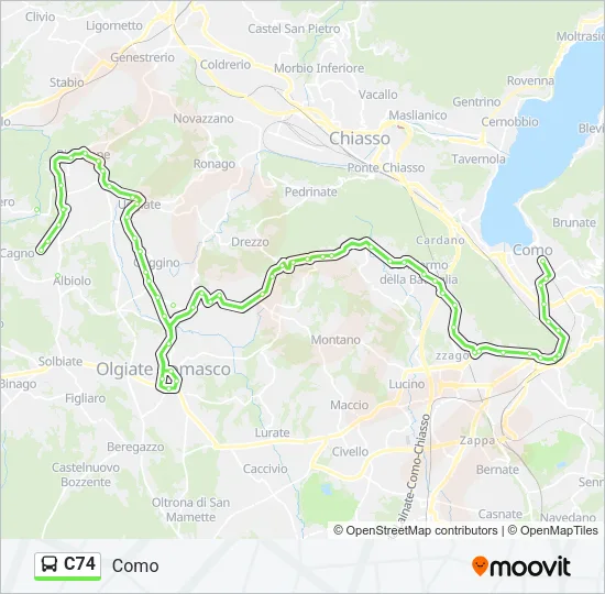 C74 Bus Line Map