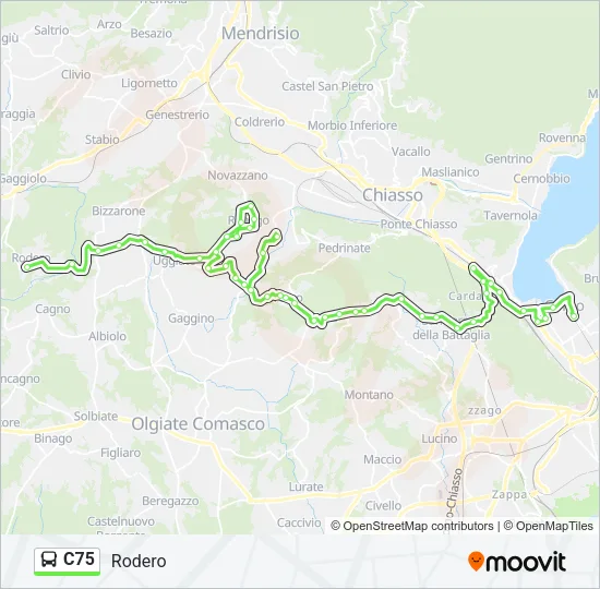 C75 Bus Line Map