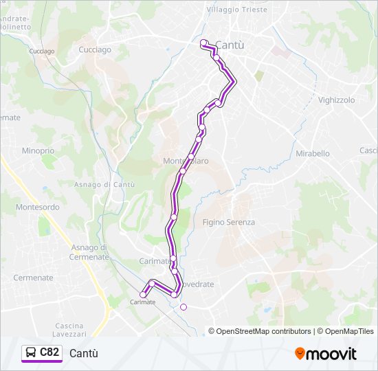 C82 bus Line Map