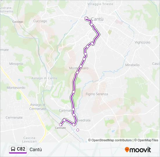 C82 Bus Line Map