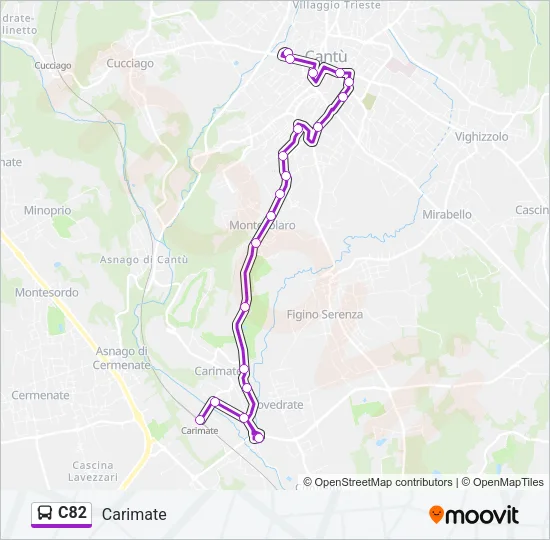 C82 Bus Line Map